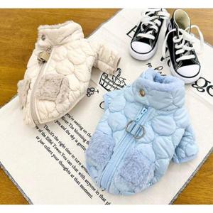 강아지 하이넥 패딩 점퍼 하네스 1P 겨울 산책 외투 WFL1LQW