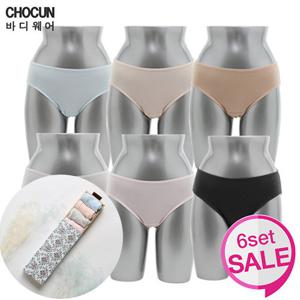 [초끈] 면스판팬티6종 선물패키지+추가구성 페이크삭스1매