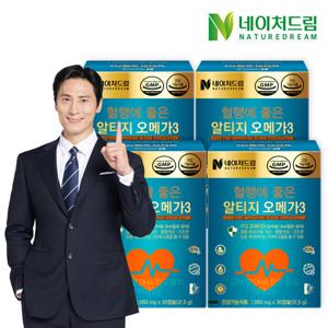 [네이처드림] 혈행에 좋은 알티지 오메가3 1050mg x 30캡슐 4박스