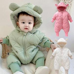 [조이멀티]곰돌이 유아 누빔 패딩우주복(66-90) 204531