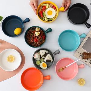 북유럽 세라믹 손잡이 그릇 520ml [2개세트] 오븐전자렌지가능