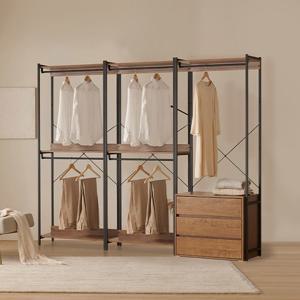 [삼익가구]그로버 철제 드레스룸 시스템 옷장 2400 세트(A타입)