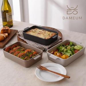 담음공방 도자기 온감 직사각 그라탕기