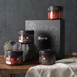 [이순규 전통장] 저당장류 4종세트 (땡초저당쌈장+땡초저당고추장+버섯저당쌈장+버섯저당고추장) 각 250g