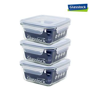 NEW 글라스락 밀폐용기 정사각 920ml 3개세트