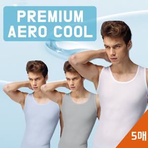 ★5매 세트★ 에어로쿨 쿨런닝 남성런닝 런닝셔츠 메리야스