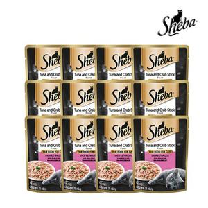 쉬바 파우치 참치와게살 70G 12팩/고양이 파우치