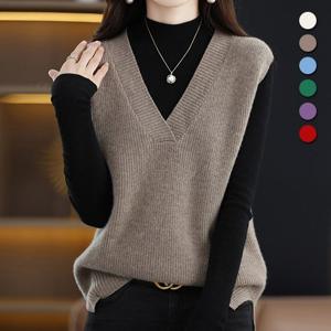 [유니제이] 베피 브이넥 니트 베스트