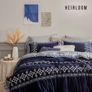 (슈퍼싱글)22FW 에어룸 크림 벨로아 극세사 자수 침구 풀세트