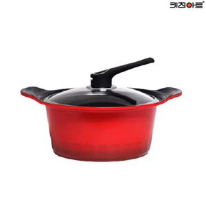 키친아트냄비 S100G 세라믹코팅 주물 냄비 양수 24cm