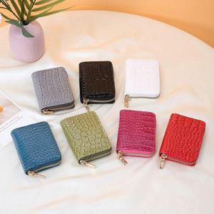 데일리템 귀티나는 모조 악어가죽 명함 카드지갑 동전지갑