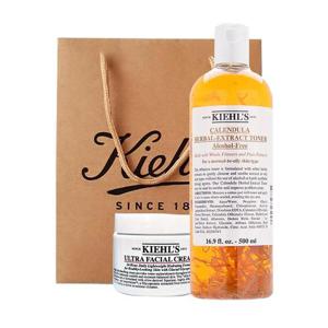 [Kiehls] 키엘 베스트 스킨케어 세트 (울트라 훼이셜 수분크림 125ml+허벌 엑스트렉트 토너 500ml+쇼핑백)