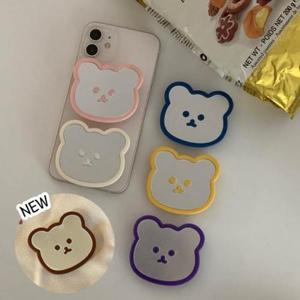 귀여운 소품샵 추천 인기 컬러 곰돌이 아크릴 거울 보호필름 스마트톡 투명그립