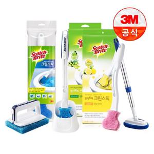 [3M]크린스틱 뉴올인원 욕실청소용 핸들+리필2입