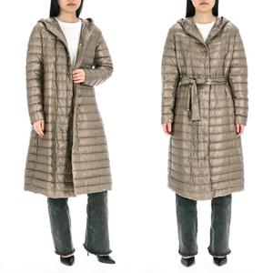 [에르노] 후드 로고 PI002021D 12017Z 2600 에르노 구스다운 벨트 후드 롱패딩 트렌치 롱패딩