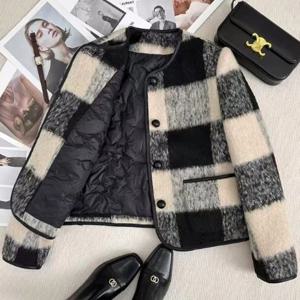 [블랙퀸] 나코쉬 체크 기모자켓 blk004294