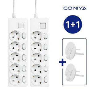 1+1 코니야 멀티탭 개별스위치 5구 4.5m 국산 멀티콘센트 과부하차단