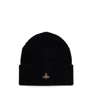 비비안웨스트우드 25FW 블랙 ORB 울 스포티 비니 8102000A K0065 N401