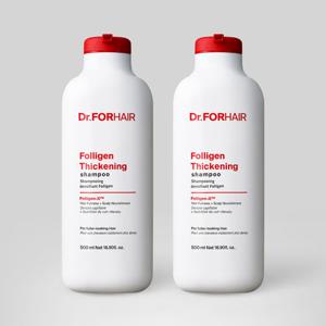 [닥터포헤어] 저자극 볼륨강화 탈모샴푸 폴리젠 씨크닝 샴푸 500mlx2