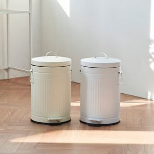 프랑코셀렉트 무소음 레트로 페달휴지통 12L (원형)