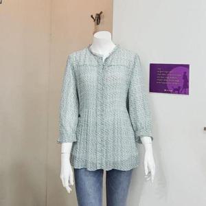 [올리비아하슬러]DP01 패턴 플리츠 블라우스 OHDFBL202