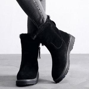 여성 겨울 스웨이드 털안감 숏부츠 미들 방한 앵클 부츠 WFKO1NL