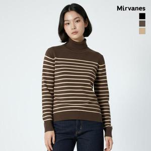 [미르바네스] 소프트 핏 테일러드 터틀넥 니트
