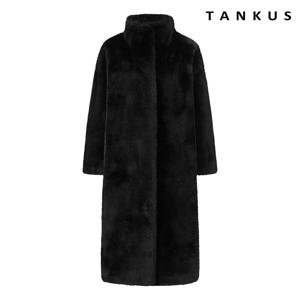 베이직 하이넥 퍼 롱 코트 (TX4CT001L0)