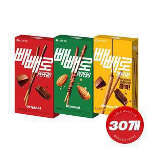 인기 빼빼로 3종 30개 골라담기 초코 아몬드 초코필드