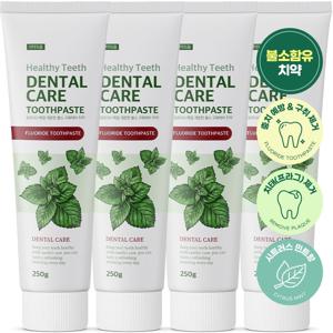 2+2 쉼표365 매일 개운한 불소 구취케어 대용량 치약 250g 치태제거 잇몸케어 입냄새제거