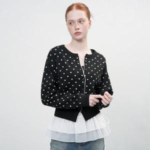 [APP전용] WOMAN 세미 루즈핏 도트 가디건 [3COL] / WBE3L04511