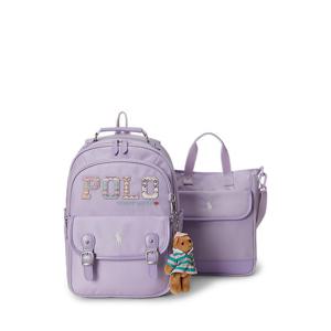 폴로 키즈 여아 7-16세 로고 플로럴 백팩 앤 슈즈 백 세트(CWPOACCG9P20030530)
