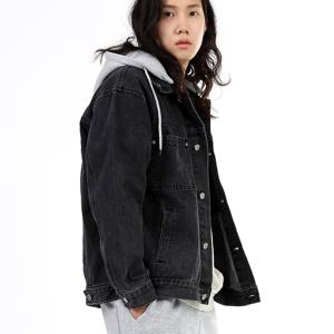 비브레이커스 남자 오버핏 후드 탈부착 데님 자켓 청자켓 KJ1981