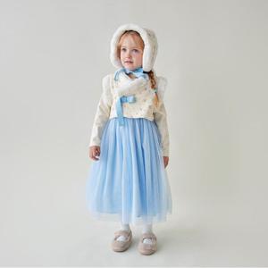 [25겨울신상]잔꽃요루샤한복원피스세트 귀도리포함