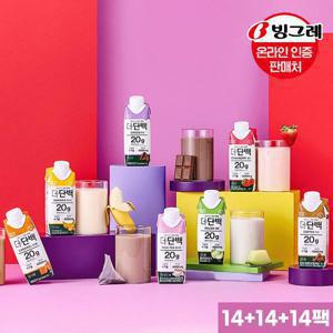 빙그레 더단백 드링크 7종 250ml 14팩+14팩+14팩 /단백질/운동/프로틴