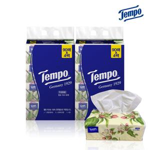독일 템포 소프트팩 4겹 천연펄프 미용티슈 90매 4입 X 2팩
