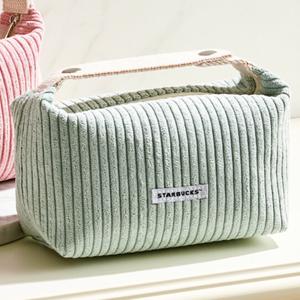 스타벅스 코듀로이 파우치 그린 2026 럭키 데이 화장품 가방