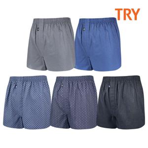 TRY 남성용 클래식 모던 코튼 남자 트렁크팬티 5종세트 트라이