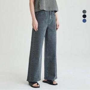 JAJU 여 와이드 데님 팬츠 3종택1