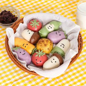 7가지 야채 모양 친구들 찐빵 280g (40g X 7개입)