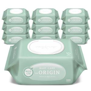 깨끗한나라 디 오리진 물티슈 캡 100매 x 10입