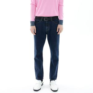 [LAB101] 데미지 셀비지 데님 크롭 팬츠 (MID BLUE)