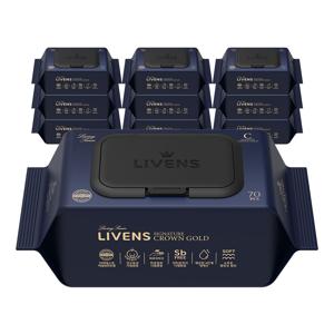 [APP전용] 크라운골드 고평량 유아 아기 캡형 물티슈 70매(10팩/20팩)