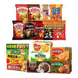 인기 스낵 20종 8개 (4+2+2) 내맘대로 골라담기 꼬깔콘 롯샌 몽쉘 등