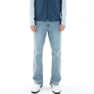 [LAB101] 밑단 트임 데미지워시 데님 팬츠 (MID BLUE)