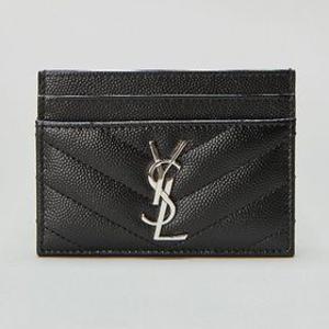 생로랑 은장 마틀라세 카드지갑(423291 BOW02)