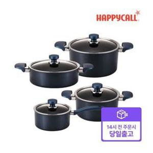 [해피콜] [빠른배송] 클래식 다이아몬드 냄비 4종 세트 (18편,20양,24전,24곰)