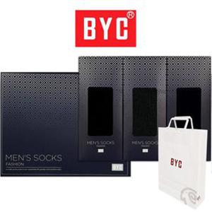BYC 남성3족[1063] 양말선물세트 쇼핑백포함 추석명절 구정설날선물세트 어버이날단체 행사선물