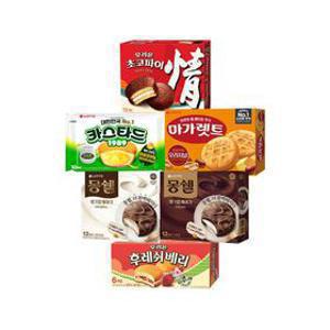 파이 6종 곽과자 6-7개 골라담기 몽쉘크림/몽쉘카카오/마가렛트/카스타드/초코파이/후레쉬베리