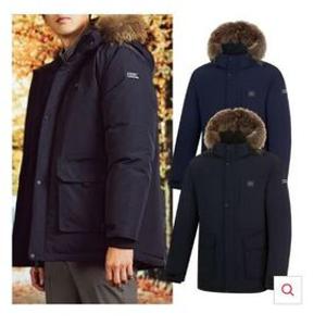 LD18 남자 겨울 리얼라쿤퍼 RDS인증 후드탈부착형 해비구스다운점퍼 KTO8571U